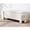 50" Oval - White, variant on Kmax 45" Storage Bench Velvet Entryway Bench Upholstered Ottoman Bench with Wavy Top & Safty Hinge for Bedroom Living Room Hallway, Grey