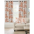 thumbnail image 2 of Fsddascl Burnt Orange Botanical Blackout Curtains for Bedroom/Living Room, Thermal Insulated Kitchen Curtains, Vintage Nature Flower Grommet Darkening Window Treatment Drapes 52"x54"x2, 2 of 8
