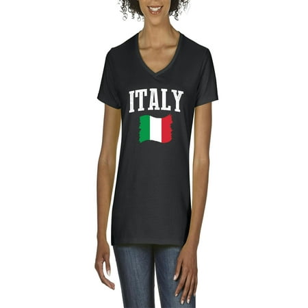 Sapphire Italian - Italy Women V-Neck T-Shirt