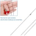 thumbnail image 3 of 4 Pieces Crystal Pendant Pull Chains Crystal Prism Ceiling Fan Chain Extension Extender for Bathroom Toilet Living Room Ceiling Light Fan, 1 Meter Long Each Chain (Red), 3 of 6