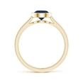 thumbnail image 2 of Angara Natural 1 Ct. Blue Sapphire Solitaire Ring in 14K Yellow Gold for Women (Ring Size: 11.5), 2 of 9