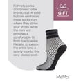 thumbnail image 7 of MeMoi Metallic Stripe Fishnet Ankle Sock - Womens - Female, One Size, Black, 7 of 7