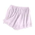 thumbnail image 4 of KHONTS Women's Loose Half Slip Shorts Loose Fit Lace Trim Pettipants Culotte Slip Bloomers Split Underwear Shorts Z02-Pink L, 4 of 4