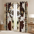 thumbnail image 2 of Castle Fairy Bull Skull Black Out Curtains,Cow Print Curtains Pack of 2 (42x63 Each), 2 of 6