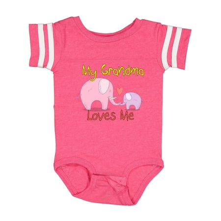 

Inktastic My Grandma Loves Me Gift Baby Boy or Baby Girl Bodysuit