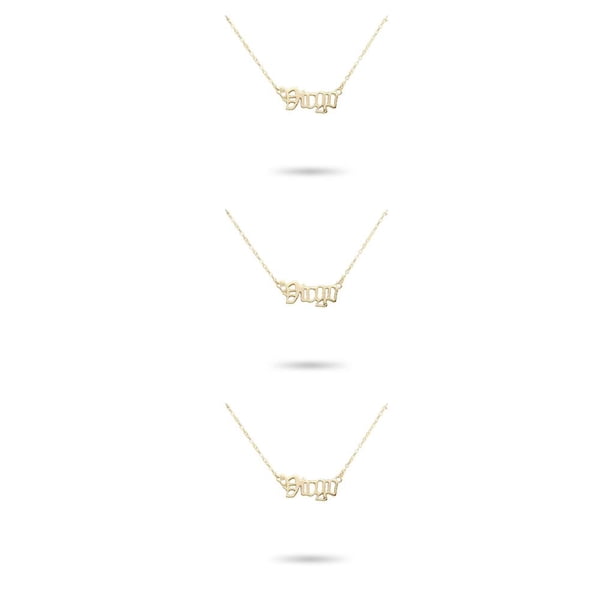 Qarigey Letra inglesa Doce Signo del zodiaco Collar del zodiaco Ins Charm Colgante para amante Amigo Festival Regalos de cumpleaños Virgo oro Type1 NO1 Qarigey CBP216232