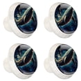 thumbnail image 2 of 4 Pcs Round White Knobs for Kitchen Cabinet Cupboard Dresser Bookcase Whale Drawer Pulls Handles Home Decor, 2 of 8