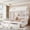 White + MDF + Pine + Plywood + Twin, variant on Double Twin Platform Bed with Storage Shelves and Drawers, House Platform Bed with Support Slats, Childlike and Playhouse Design, White