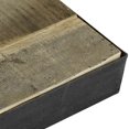 thumbnail image 4 of Benzara BM240190 Riser with Square Shape & Metal Band, Brown & Black - Large, 4 of 5