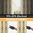 thumbnail image 6 of DriftAway Alexander Thermal Blackout Grommet Unlined Window Curtains Spiral Geo Trellis Pattern Set of 2 Panels Each Size 52 Inch by 84 Inch, 6 of 6