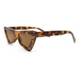 thumbnail image 3 of Beveled Squared Geometric 2-tone Triangular Cat Eye Plastic Sunglasses Tortoise - Brown, 3 of 4