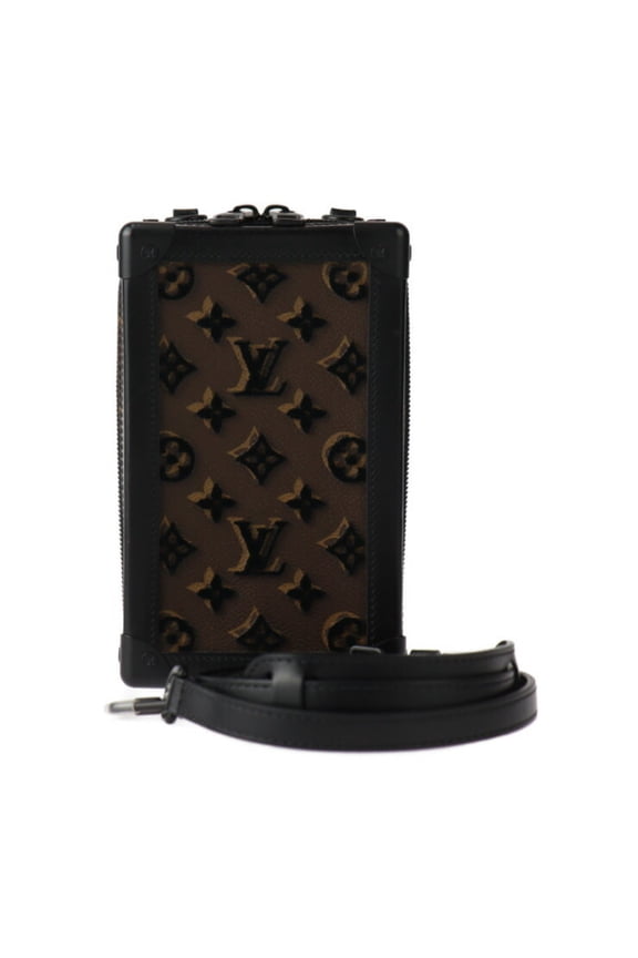 Pre-Owned LOUIS VUITTON Vertical Soft Trunk Monogram Tuftage Shoulder Bag M45044 Leather Brown...
