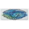 thumbnail image 1 of Lion Kitchen Mat, Lion Portrait with Digital Effect King of Forest Illustration, Plush Decorative Kitchen Mat with Non Slip Backing, 47" X 19", Pale Blue Turquoise, by Ambesonne, 1 of 1