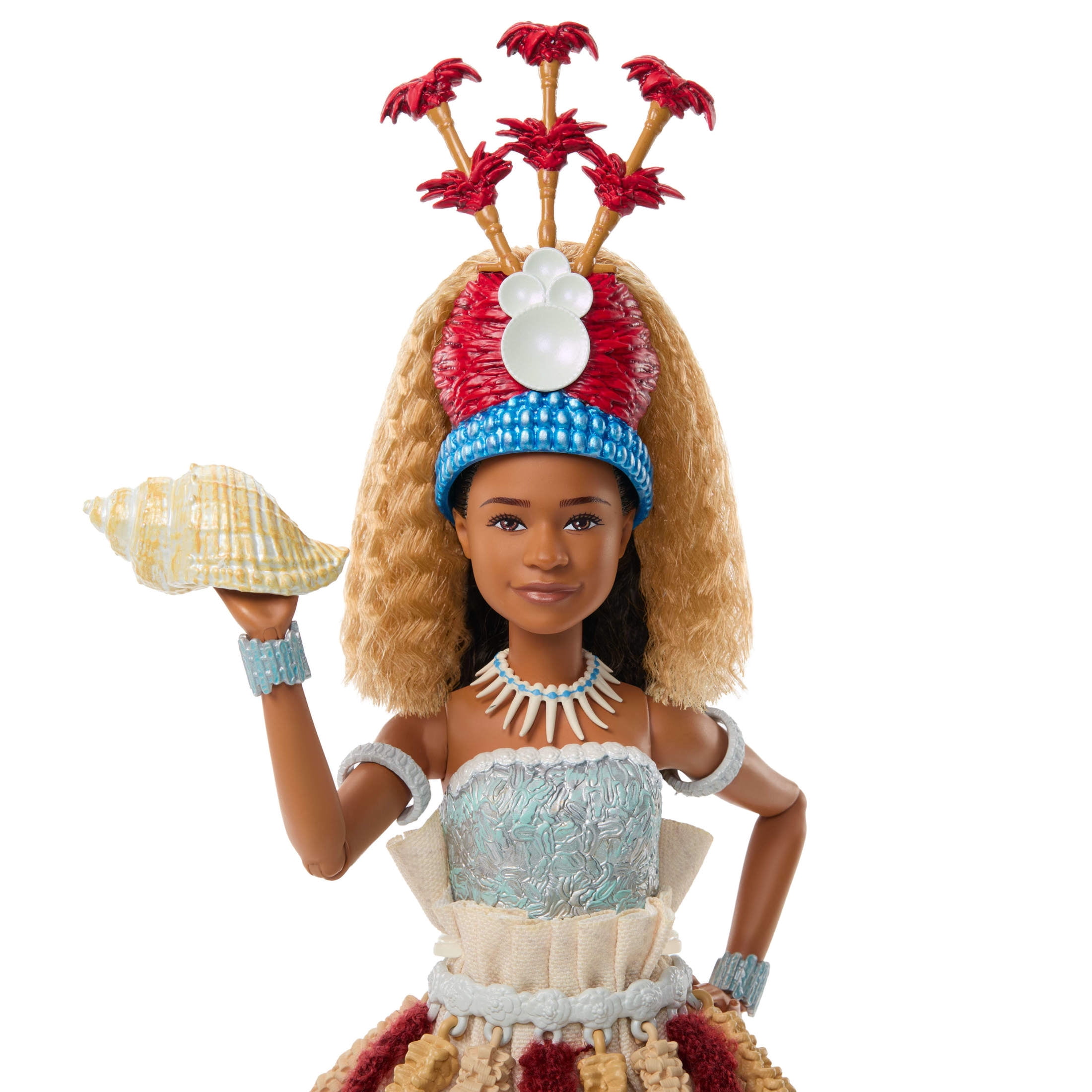 Disney Collector Moana Collectible Fashion Doll in Live-Action Ceremonial Look with Shell Accessory