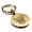 Gold, variant on Stainless Steel Geometric Polygon Pig Animal Round Medallion Keychain Circle Ring
