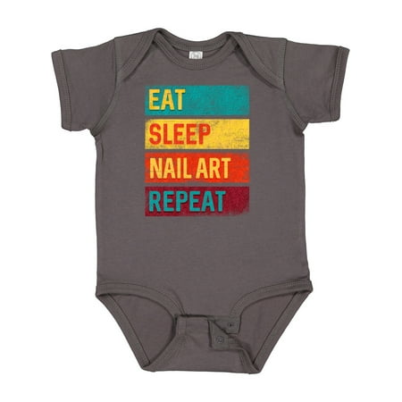 

Inktastic Nail Tech Eat Sleep Nail Art Repeat Gift Baby Boy or Baby Girl Bodysuit