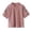 Pink, variant on Women Casual Crew Neck Short Sleeve Lettuce Edge Embroidered Loose Fit Summer Top