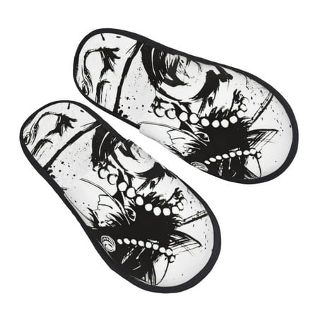 

Portgas D Ace Mens Clog Furry Slippers Indoor House Shoes
