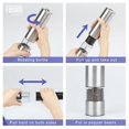 thumbnail image 4 of Salt Pepper Grinder 2 Pack Mills Set Brushed Stainless Steel Battery Powered, 4 of 5