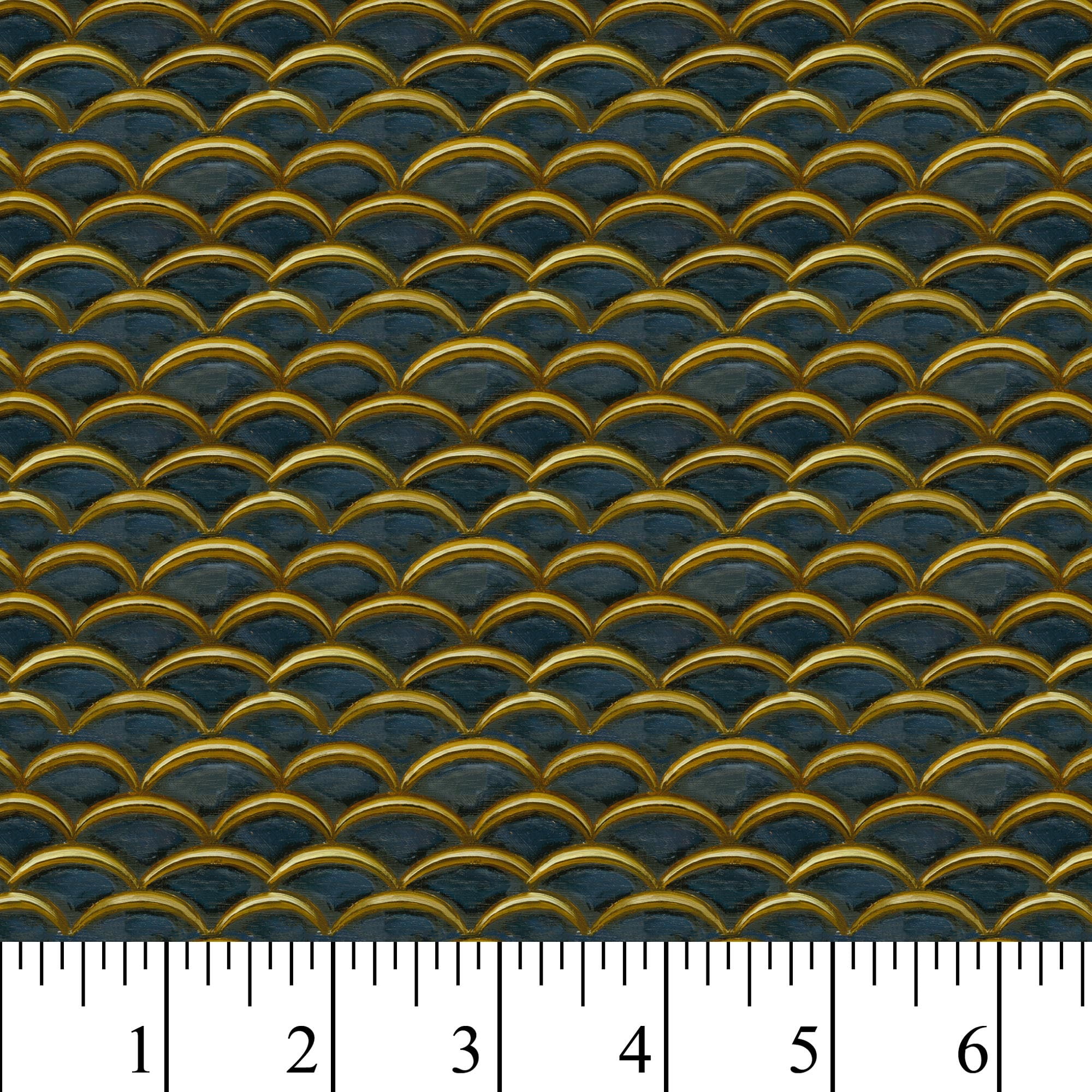 (2 pack) David Textiles, Inc. 44" x 1 Yard Cotton Forever Fashion Gilded Scallop Precut Sewing & Craft Fabric, Gold