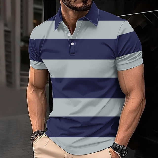 Chemise Décontractée à Manches Courtes pour Hommes avec Col Imprimé