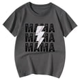 thumbnail image 4 of NINGMENG Hauts et T-Shirts pour Filles, Été, Fête des Mères, Imprimé Lettre, Col Rond, Manches Courtes, Ample, Décontracté, Gris, 8-9 Ans, 4 of 4