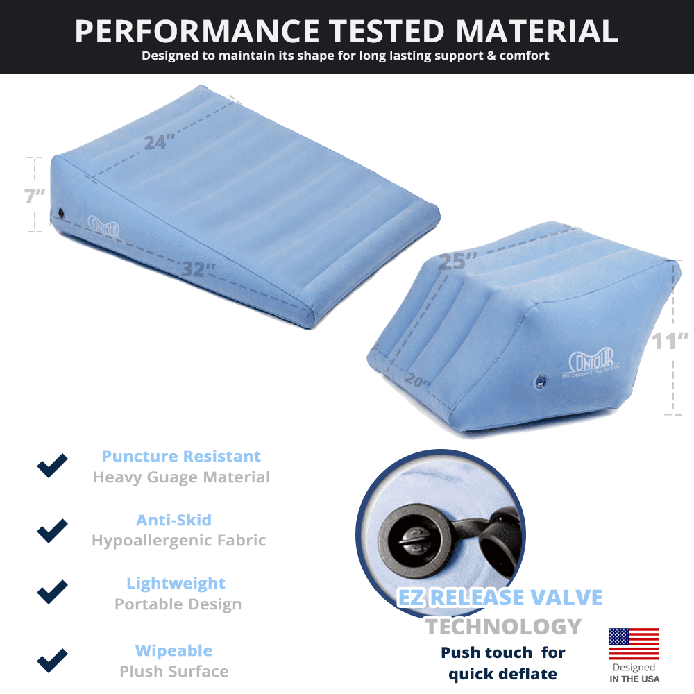 contour inflatable wedge pillow