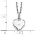 thumbnail image 3 of Sterling Silver Rh Plated White Ice Diamond Heart Necklace (20 X 9.7) Made In India qw437-18, 3 of 5