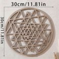 thumbnail image 4 of Bohemian Round Hollow Wood Decals European Wooden Background Wall Decoration Home Art Pendants, 4 of 5