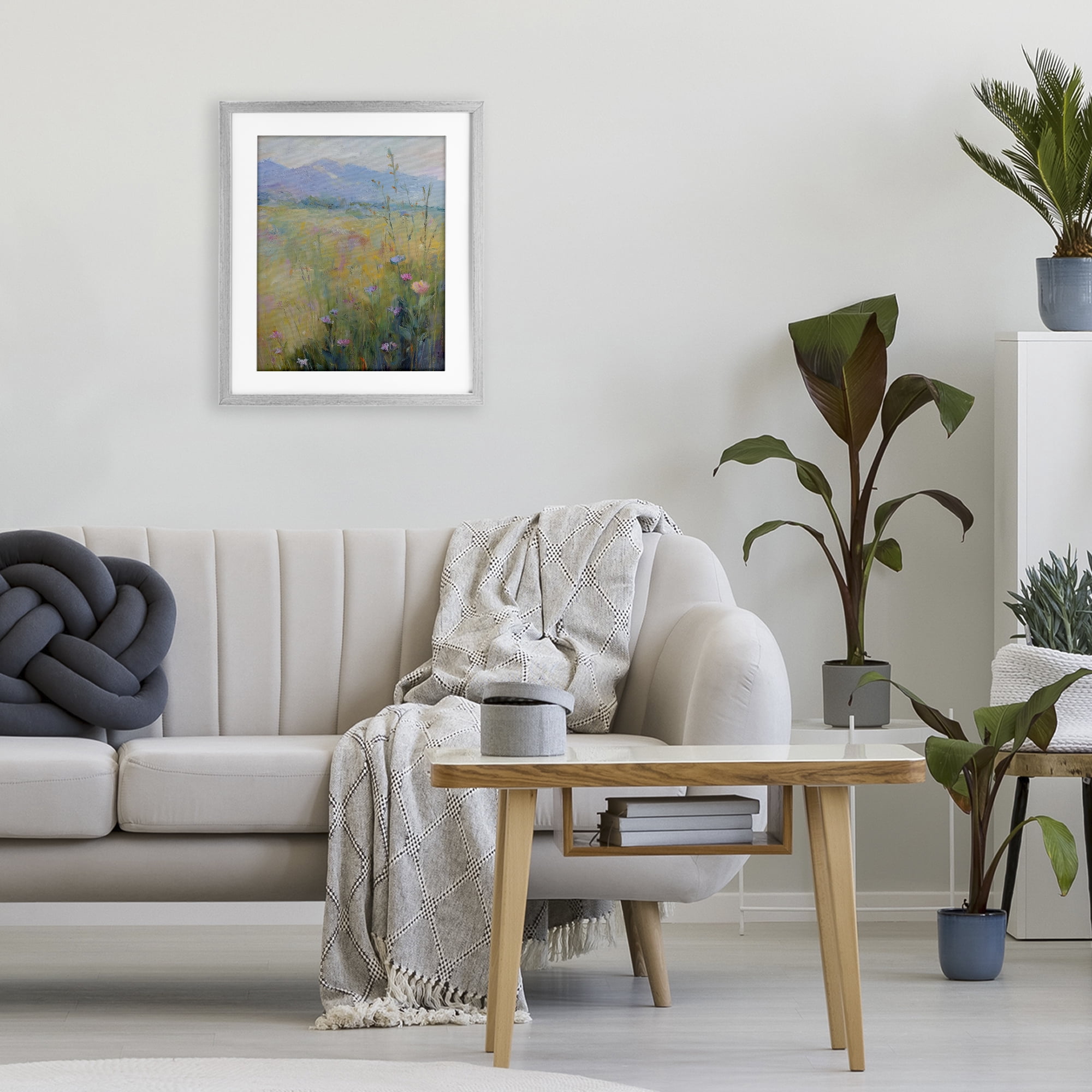 Stupell Industries Peaceful Meadow's Embrace Gray Framed Print Under Glass, design by Svetlana Aleynikova