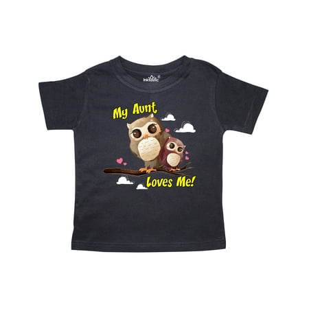 

Inktastic My Aunt Loves Me Owl Gift Toddler Boy or Toddler Girl T-Shirt