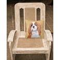 thumbnail image 2 of Carolines Treasures SC9118PW1414 Cavalier Spaniel Wipe your Paws Fabric Decorative Pillow, 14Hx14W, multicolor, 2 of 4