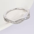 thumbnail image 3 of K-KED Elegant Women 925 Silver Plated Wedding Ring Delicate Jewelry Cubic Zircon Ring Sz 6-10-6, 3 of 5