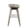 thumbnail image 3 of Boraam Bali 24" Backless Swivel Wood Counter Stool, Barnwood Wire-Brush Finish, 3 of 6