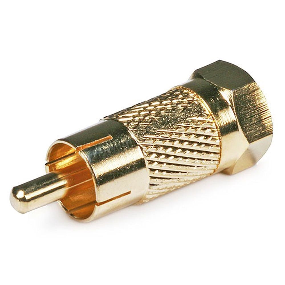 RCA Male to F (Coax) Male Adapter Gold Plated