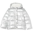 thumbnail image 1 of Essentials Toddler Girls Heavyweight Hooded Puffer Jacket, Metallic Silver, 3T, 1 of 2