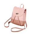 thumbnail image 2 of Anti-Theft Drawstring Backpack , Flap Cover with Metal Buckle Closure Small Daypack , Durable Synthetic Leather and Polyester Lining , Modern Casual Commuting and Outdoor City Travel, 2 of 3