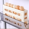 thumbnail image 3 of Bdday Food Storage 4 Tiers Eggs for Fridge Auto Rolling Fridge Eggs Organizer Space-Saving Eggs Dispenser 30 Eggs Fridge Eggs Rack Large Capacity Eggs Dispenser Kitchen Utensils, 3 of 7