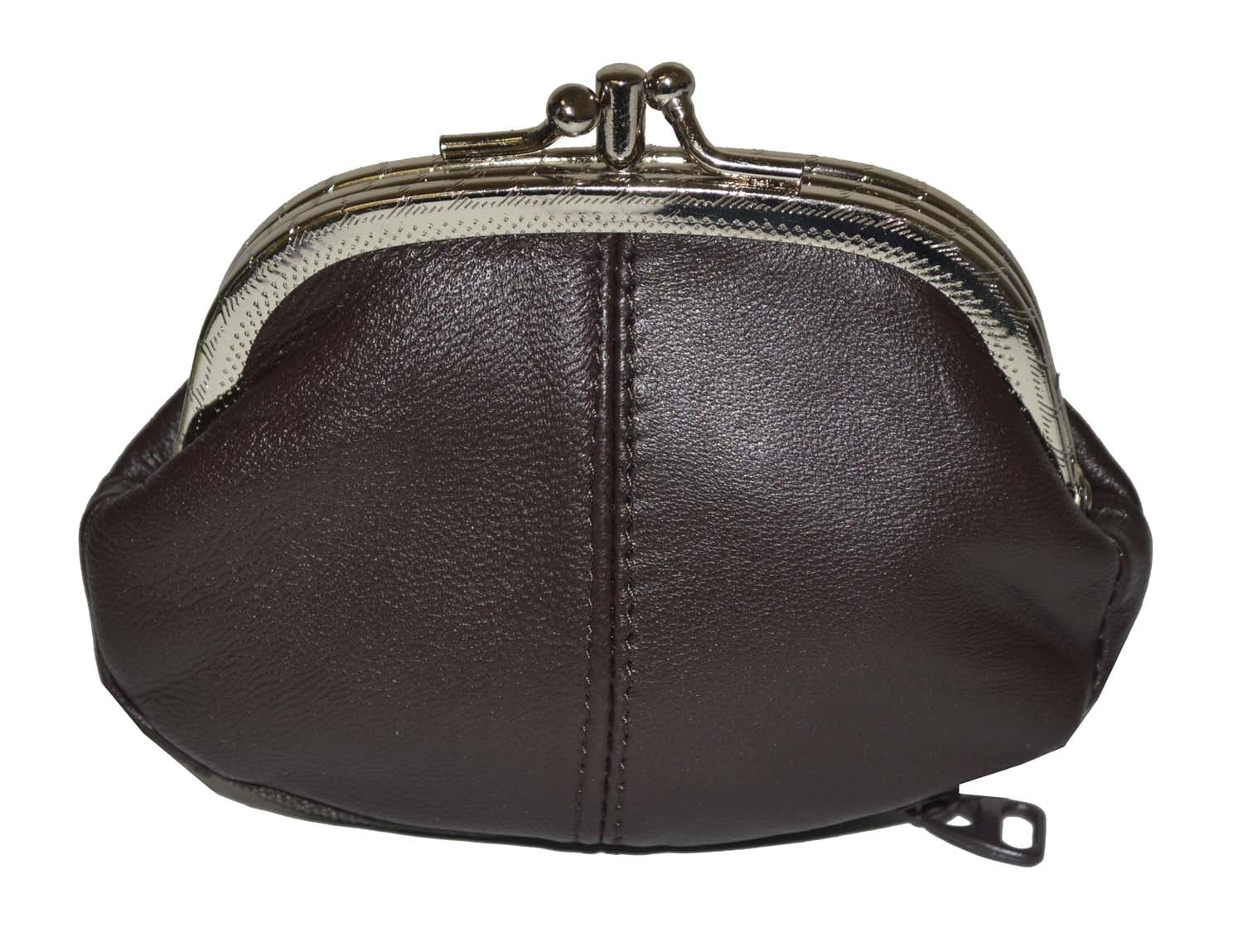 Coin Purse Double Frame with Zipper Pocket - Walmart.com