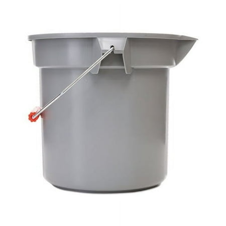 

14 Quart Round Utility Bucket 12 Diameter x 11 1/4 h Gray Plastic