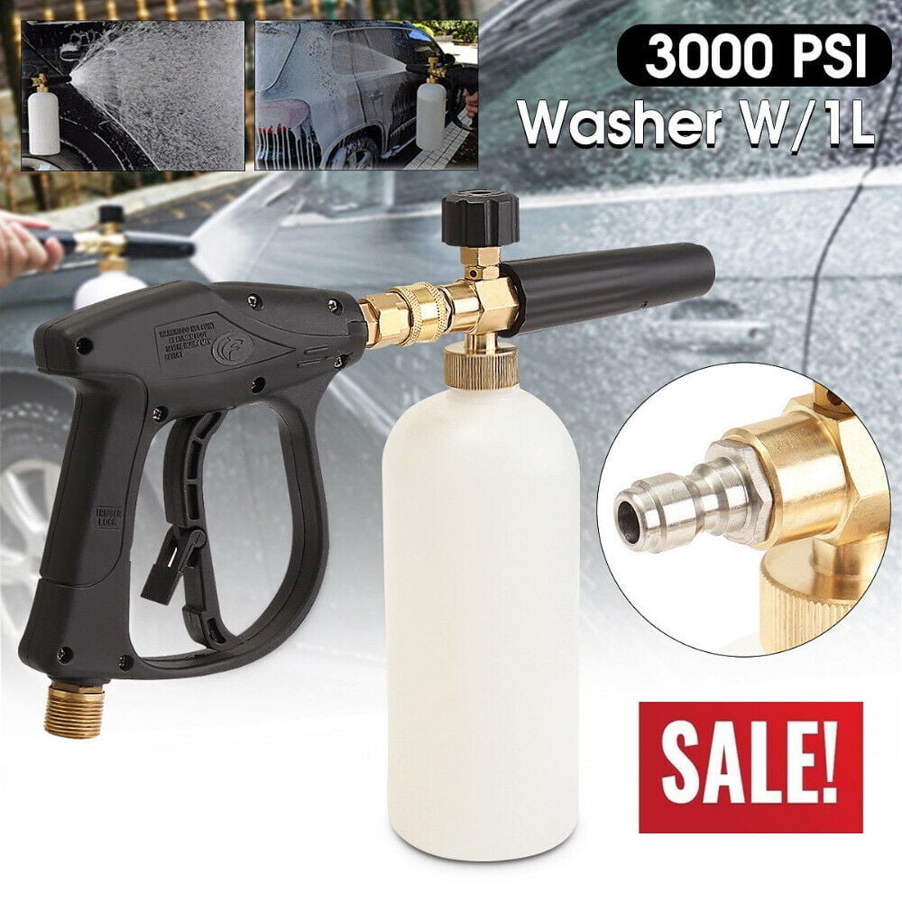 Adjustable 1/4" F Inlet Snow Foam Lance Washer Soap Pressure Bottle Car