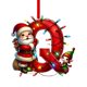thumbnail image 1 of Adornos navideños, adornos navideños, regalos navideños, árbol de Navidad acrílico 2D, colgante de 26 letras, regalo decorativo, colgantes para fiestas navideñas familiares, objetos colgantes, 1 of 5
