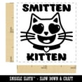 thumbnail image 2 of Smitten Kitten Love Anniversary Valentine's Day Self-Inking Rubber Stamp Ink Stamper - Brown Ink - Small 1 Inch, 2 of 7