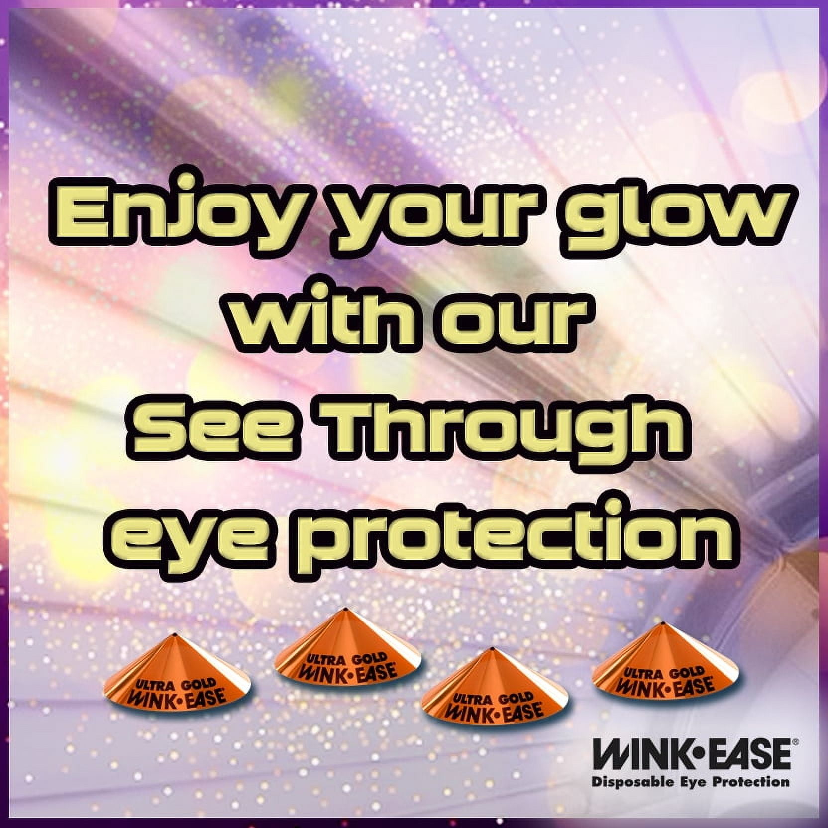 WINK EASE Disposable UV Eye Protection 50 Pair Pack - Single Use Disposable Tanning Goggles