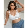 thumbnail image 4 of SHARICCA Womens Plus Size Full Coverage Bra Breathable Push Up Underwire Supportive Bra 46D, 4 of 6