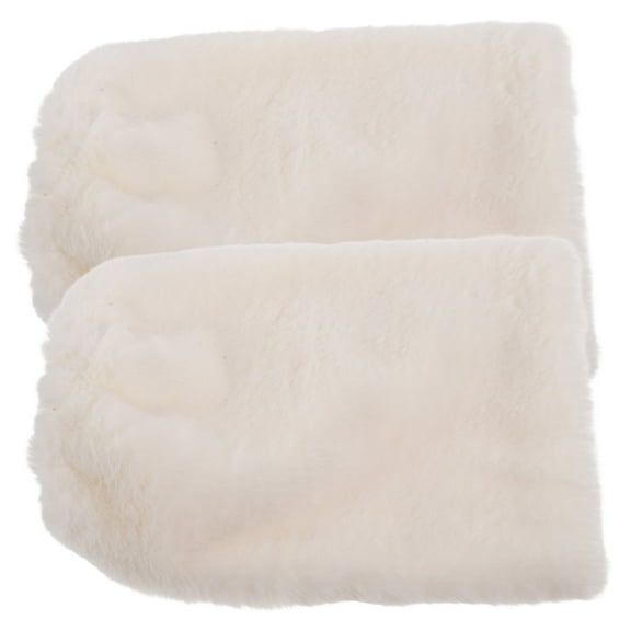SOPOTUTU 1 Pair Lolita Leg Warmer White Synthetic Fibers Plush Leg Covers Fashionable Design For Women Winter