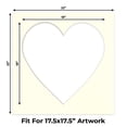 thumbnail image 2 of Cream Linen Picture Frame Mat for 22x22 Frames - Heart Opening for 18x18 Photos - 1 Mat, 2 of 7