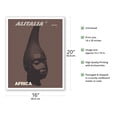 thumbnail image 2 of Africa - Alitalia Airlines - Tribal Dogon Statue - Vintage Airline Travel Poster c.1965 - Fine Art Matte Paper Print (Unframed) 16x20in, 2 of 4
