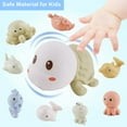 thumbnail image 2 of AMCHSURI 10Pcs Mold-Free Baby Bath Toys - Ocean Animal Floaters for 6M-3Y Toddlers, Bathtub Water Play Set with Early Learning Educational Gifts, 2 of 7