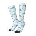 thumbnail image 2 of Fotbe Cartoon Turtle print Women's Men's Novelty Crew Socks Cotton Socks Knee High Socks for Walking,Running,Nurses,Pregnancy, 2 of 9